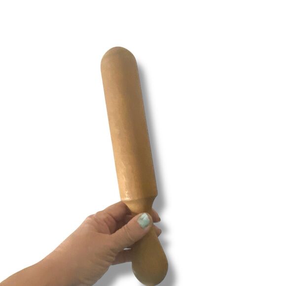 Kitchen Wood Masher Pounder Pestle Primitive Vintage Tool Treen Gadget Utensil - Picture 2 of 5